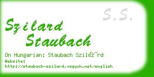 szilard staubach business card